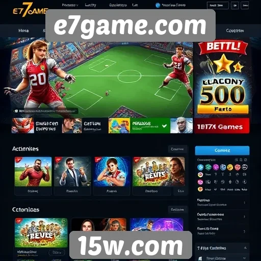 Interface do usuário do e7game.com é intuitiva